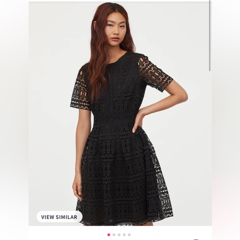 🖤 H&M Black Crochet Lace Dress – Size Medium (NWOT) 🖤